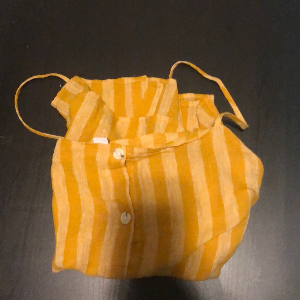 yellow striped tank top